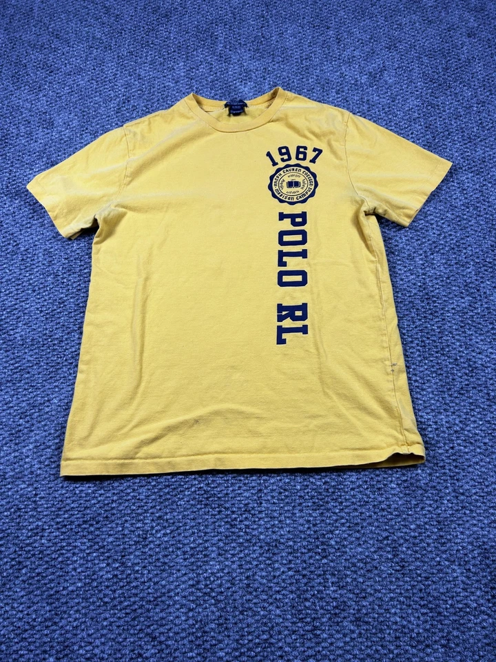 Ralph Lauren Polo Shirt Boys XL Yellow 1967 Graphic Tee Short Sleeve Casual - Image 1 of 4