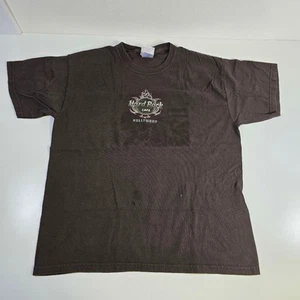 T-shirt Hard Rock Cafe Hollywood marrone vintage drago e tigre taglia large - Foto 1 di 7