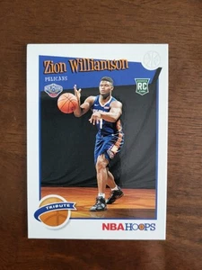 2019-20 Panini NBA Hoops Hoops Zion Williamson Tribute Rookie RC #296 Basketball - Picture 1 of 2