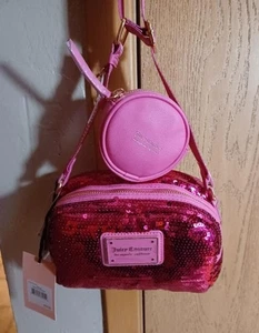 Juicy Couture Puffed Up Crossbody - Pink- Sparkly Sequins - NWT - Picture 1 of 1
