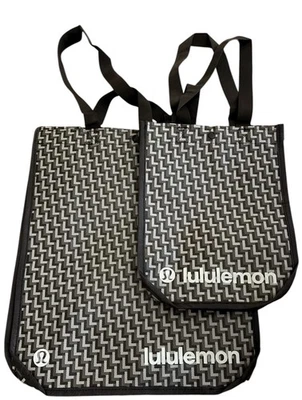 Nuevo Lote de 2 Bolsos de Compras LULULEMON 2025 HOLIDAY Pequeños y Grandes Espiga Foto 1 de 4