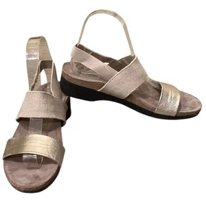 Munro Womens Pisces Sandals Size 8.5 Beige Gold Comfort Boho Beachy Coastal Tan - Picture 1 of 11