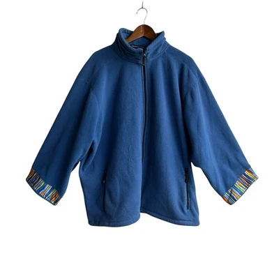 Devon & Jones Polar Suéter Chaqueta Talla 2XL Puños en contraste Cremallera Frontal B-25 Foto 1 de 4