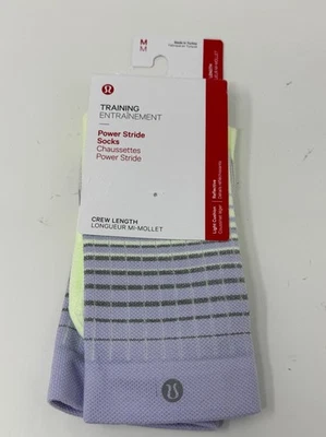 Lululemon Power Stride Crew Socks Lilac Velvet Reflective Size M Women's 6.5-8.5 - Image 1 of 3