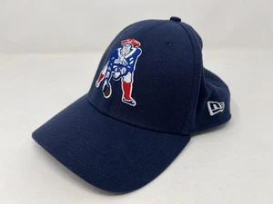 New England Patriots Retro Old School Logo Fitted New Era Hat NFL Navy Size L/XL - Picture 1 of 6