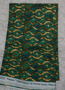 1 Yard x 42", Windham Stoffe, "Drei Könige", grün, Baumwolle Nähen/Quilten Stoff - Bild 1 von 1