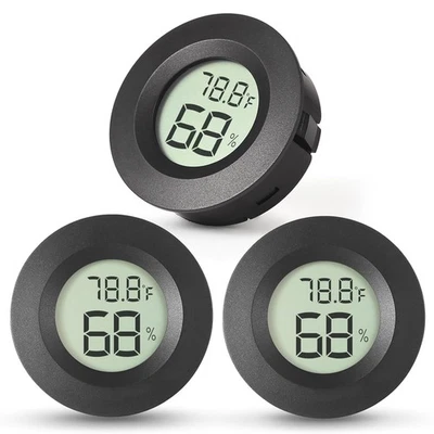 ATOGOU 3-Pack Mini Hygrometer Thermometer Digital Temp Humidity Meter