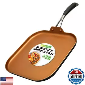 NutriChef Copper Pan Non-Stick Coating Inside, Hard-Anodized Look Heat Resist - Picture 1 of 5