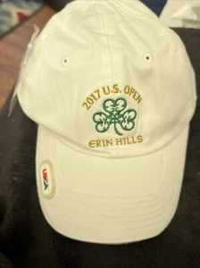 2017 US Open Erin Hills Golfmütze/Kappe USGA Mitglied Abzeichen weiß Strapback - Bild 1 von 4