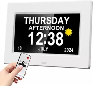 Dementia Clock for Seniors - 7" Large Clock for Seniors with Dementia, Digital C - Picture 1 of 12