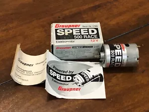 Graupner Speed 500 Race 1789 7,2V Elektro Modellflugzeug Boot Auto Motor NEU OVP - Bild 1 von 7