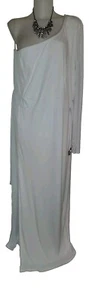 Curvy Sense Sz 4XL Womens White One Shoulder Stretchy Boho Summer Maxi Dress - Picture 1 of 4