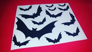 Spooky scary BAT PACK car/window/wall/laptop Halloween vinyl decal/sticker - Afbeelding 1 van 2