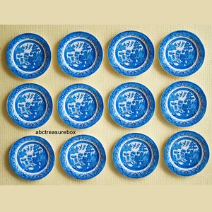 Juego de 12 - Platos de Papel Miniatura Sauce Azul, Cocina Casa de Muñecas Escala 1:12 - Imagen 1 de 8