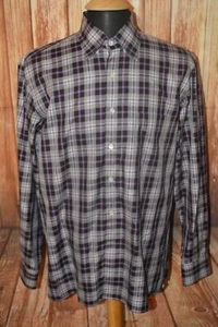 Canali Men Button Down Check Long Sleeve Dress Shirt Sz XL Made in Italy - Picture 1 of 11