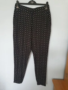 C&A Womens Trousers Size medium Black Mix - Picture 1 of 6