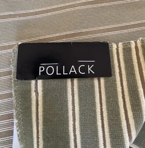 Pollack Fabric Sample Stripe Sage Green Brown Velvet B12 - Picture 1 of 5