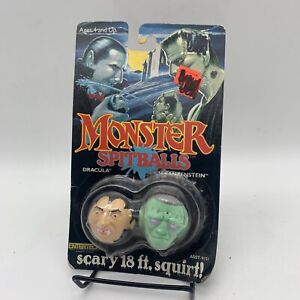 1989 LJN Monster Spitballs Dracula & Frankenstein Karloff Lugosi De Niro Oldman