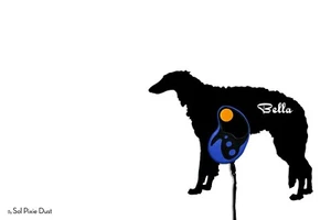 Borzoi Perro - Nombre Personalizado Perro Correa - Gancho de Pared - Imagen 1 de 3
