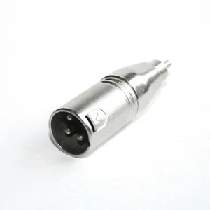 Audio-Adapter Metall XLR-Stecker > Cinch-Stecker RCA Verbinder 3-polig - Bild 1 von 2