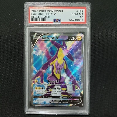 2020 Pokemon: TOXTRICITY V 182/192 - [Rebel Clash] Full Art - Gem Mint PSA 10 💎 - Image 1 of 2