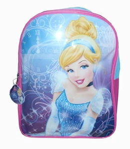Backpack 14" Disney Princess Cinderella Girl Blue Pink New - Picture 1 of 2