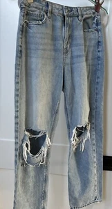 American Eagle Mom Straight Jeans Größe 10 normale Risse (GR180) - Bild 1 von 12