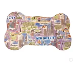 Dog New Pet Placemat Food Bowls New York City Map Print Gift New Puppy NWT - Picture 1 of 3