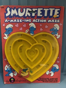 Schlumpfine A-Maze-Ing Action Labyrinth Vintage Colorforms 5131 Herz Labyrinth Spiel versiegelt - Bild 1 von 6