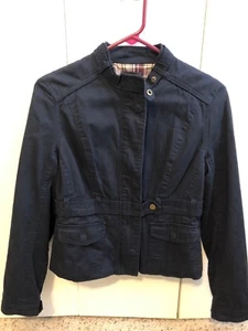 Twenty One Dark Blue With Plaid Lining Jacket Junior's M - Picture 1 of 5
