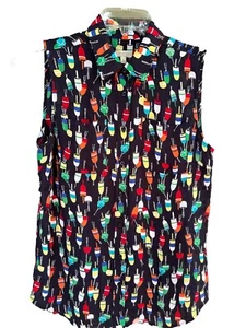Talbots Damen Bluse Small Maritim Bojenmuster Ärmellos Oberteil - Bild 1 von 4