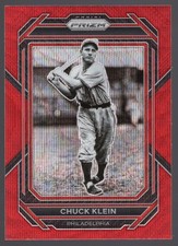 2023 Panini Prizm Baseball #182 Chuck Klein Hobby Red Wave Prizm