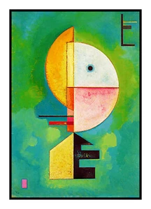 Wassily Kandinsky Upwards in Greens and Blues Counted Cross Stitch Pattern - Picture 1 of 4