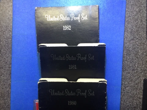1980, 1981 & 1982 S US Proof Mint Sets Clad 6 Coin Sets Cover