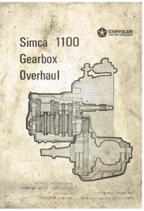SIMCA 1100 FURGONETA BERLINA PICK-UP ORIG. Caja de cambios manual de fábrica 1975 manual de revisión - Imagen 1 de 1