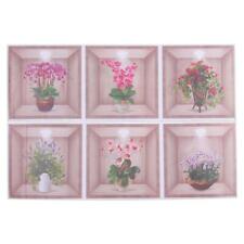 6 Sheets 6 Sheets 3D Vases Wall Decal PVC Orchid Decals  Dining Room