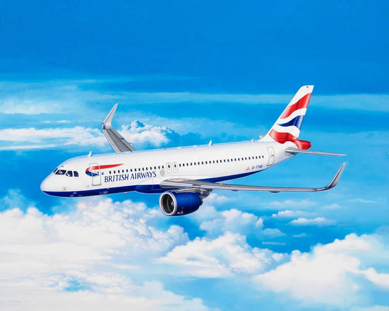 REVELL 1 144 KIT AEREO AIRBUS A320NEO BRITISH AIRWAYS LUNGHEZZA 26 1 cm 03840