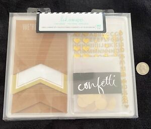 Heidi Swapp Stationery Embellishment Note Card Kit - We're So Fancy - Gold 
