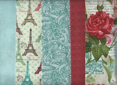 "Paris", David Textiles, Fat Quarters set of 5, Quilting fabric - Image 1 of 4