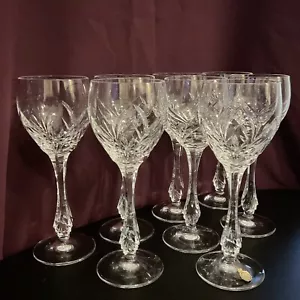 Vintage Set Of 8 NACHTMANN Tiffany Wine Glasses Bleikristall - Picture 1 of 11