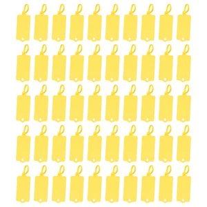 Etiquetas de plástico reutilizables 50 un. etiquetas de envío impermeables amarillas - Imagen 1 de 6