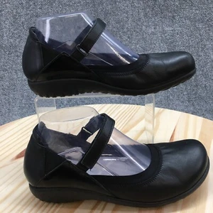 Naot Shoes Womens 38 Koati Casual Adjustable Strap Mary Jane Flats Black Leather - Picture 1 of 16
