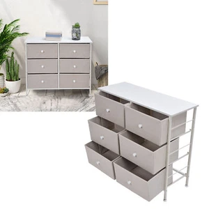 3Tier 6 Drawers Chest NonWoven Fabric Storage Cabinet Unit with Handles Home - Picture 1 of 16
