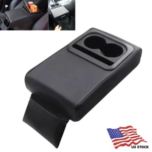 US Car Center Console Armrest Cover Cushion Auto Armrest Pillow with Cup Holder - Picture 1 of 10