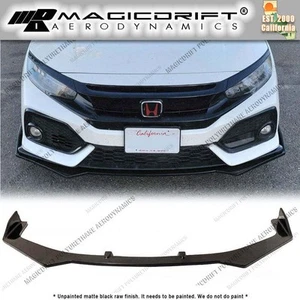 For 17-21 Honda Civic Si JDM CS Style Front Bumper Lip Chin Spoiler Splitter PU - Picture 1 of 8