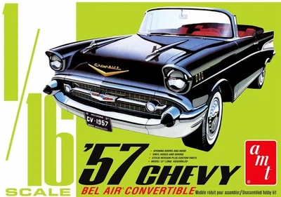 AMT 1957 Chevy Bel Air Convertible 1:16 Scale Model Kit 283 Super Turbo Fire 57 - Image 1 of 4
