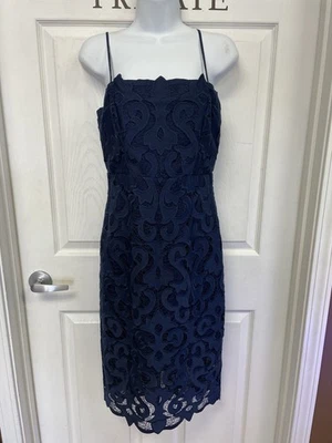 BARDOT Lina Lace Sheath Dress Navy Blue Size 6/Small - Image 1 of 4