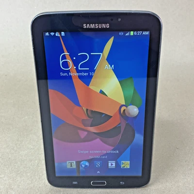 Samsung Galaxy Tab 3 SMT217A 7" 16GB Wi-Fi + AT&T Tablet Black Tested Works - Image 1 of 4