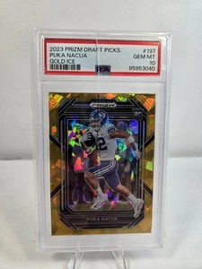 2023 Prizm Draft Picks Gold Ice Prizm Puka Nacua #197 PSA 10 GEM MT Rookie RC - Bild 1 von 4