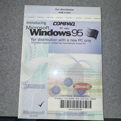 Introducing Microsoft Windows 95 Manual & CD Factory Sealed  - Image 1 of 3